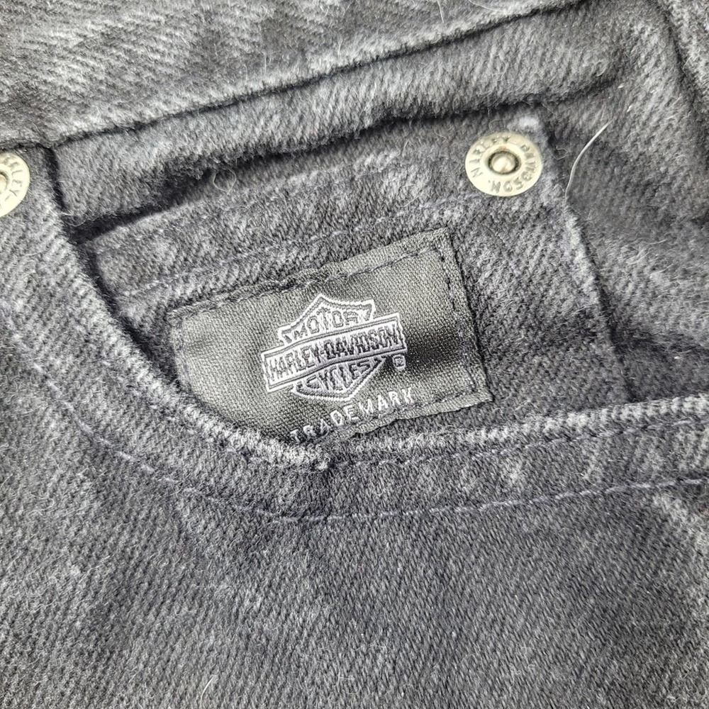 Harley Davidson Black 100% Cotton Bootcut Jeans size 4 Long - Picture 14 of 16